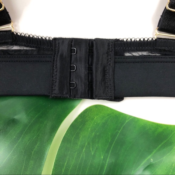 Topshop Fishnet Mesh Panel Black Bralette - 8 - Picture 6 of 7